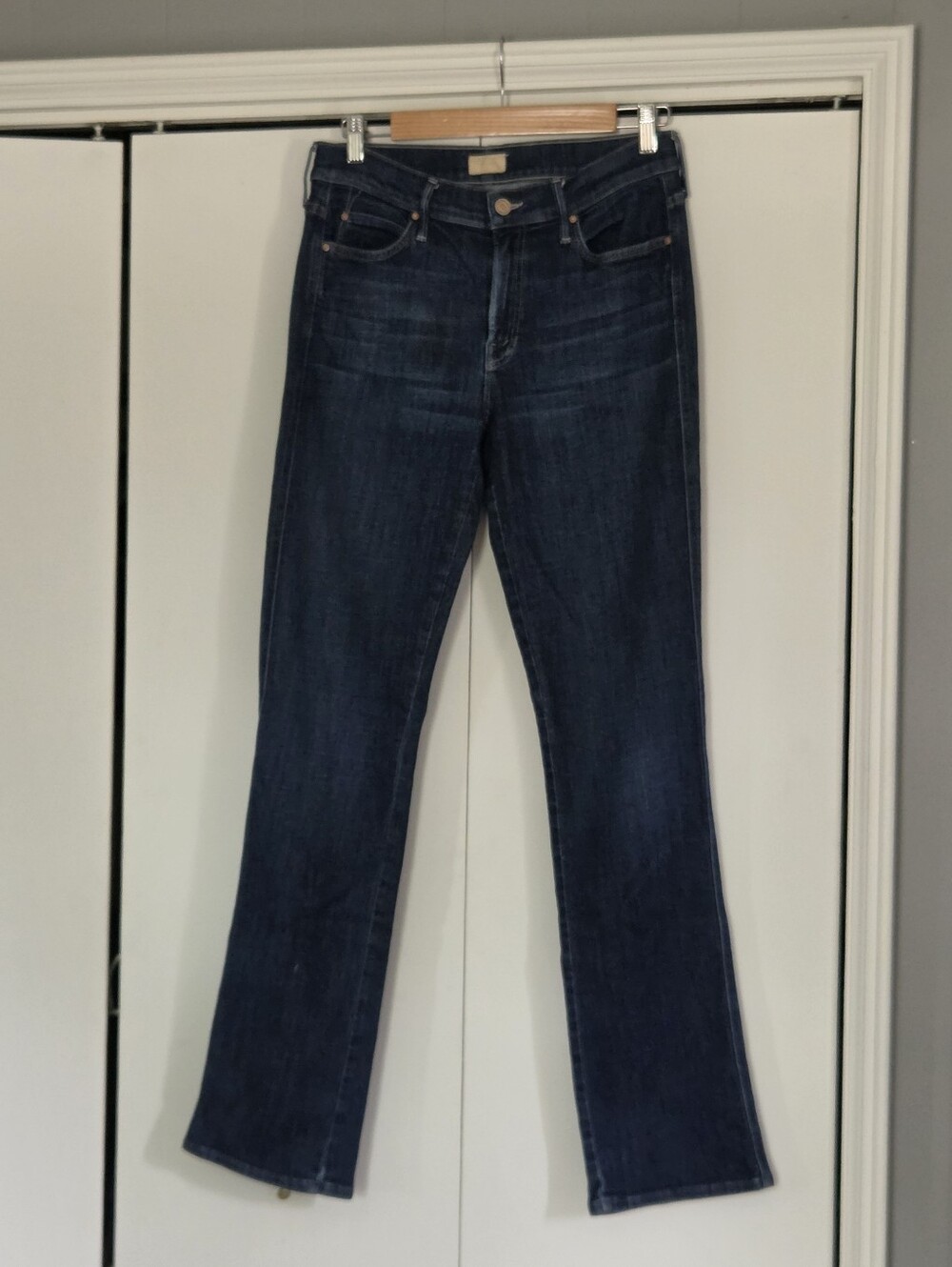MOTHER The Rascal Dark Blue Flare Jeans